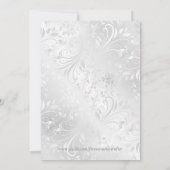 Invitation à un mariage gris et blanc élégant (Dos)