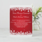 Invitation à un mariage hivernal de Red Snowflake (Debout devant)