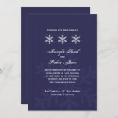 Invitation à un mariage hivernal pour le flocon de (Devant / Derrière)