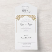 Invitation à un mariage juif pour Chuppah tout en  (À l'intérieur)
