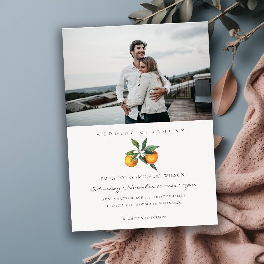 Invitation à un mariage minimal avec un botanique 