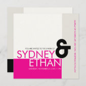 Invitation à un mariage moderne minimaliste simple (Devant / Derrière)