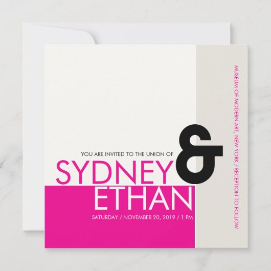 Invitation à un mariage moderne minimaliste simple (Devant)