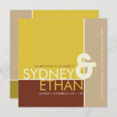 Invitation à un mariage moderne minimaliste simple (Devant / Derrière)