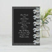 Invitation à un mariage noir à fleur d'Hibiscus bl (Debout devant)