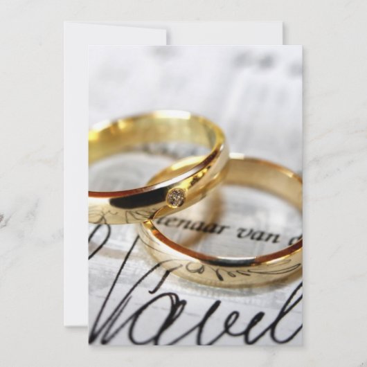 invitation à un mariage ou acceptation (Devant)