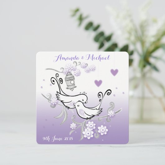 Invitation à un mariage personnalisé inséparable P (Debout devant)