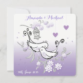 Invitation à un mariage personnalisé inséparable P (Devant)