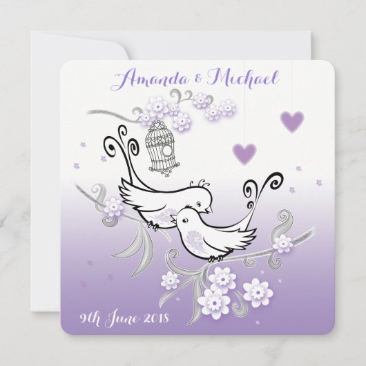 Invitation à un mariage personnalisé inséparable P (Devant)