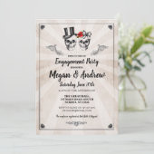 Invitation à un mariage pour la fête d'engagement (Debout devant)