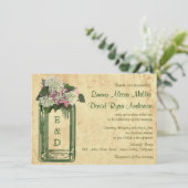 Invitation à un mariage pour l'élégante Vintage Ma (Debout devant)