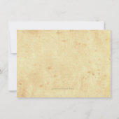 Invitation à un mariage pour l'élégante Vintage Ma (Dos)