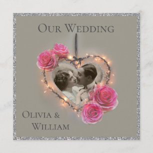 Invitation à un mariage romantique