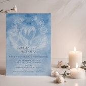 Invitation à un mariage romantique avec un monogra
