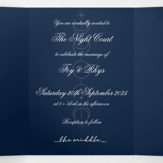 Invitation à un mariage romantique BookTok - Aries (Intérieur au milieu)