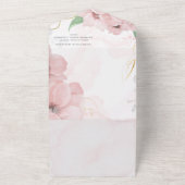 Invitation à un mariage rose anémone tout en un (Dehors)