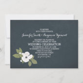 Invitation à un mariage rustique floral (Dos)