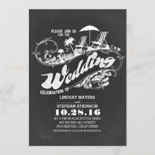 invitation à un mariage sur la plage