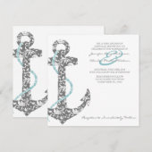 Invitation à un mariage sur la plage de Ancres Tur (Devant / Derrière)