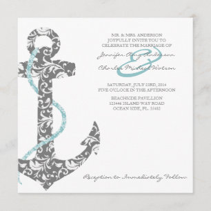 Invitation à un mariage sur la plage de Ancres Tur