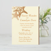 invitation à un mariage sur la plage de sable brun (Debout devant)