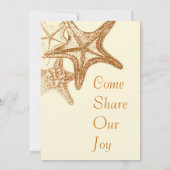 invitation à un mariage sur la plage de sable brun (Dos)