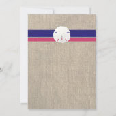 Invitation à un mariage sur la plage de sable Doll (Dos)