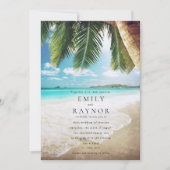 Invitation à un mariage sur la plage de Tropical I (Devant)