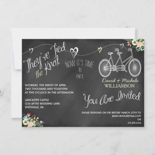 Invitation à un mariage sur le tableau de bord des (Devant)