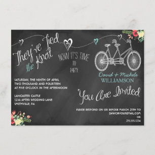 Invitation à un mariage sur le tableau de bord des