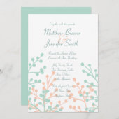 Invitation à un mariage sur mesure pour la flore v (Devant / Derrière)