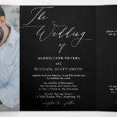 Invitation à un mariage tout-en-un de la calligrap (Intérieur au milieu)