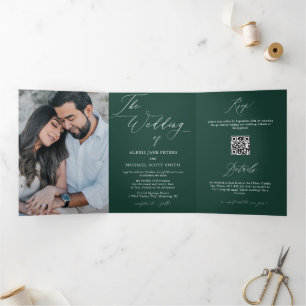 Invitation à un mariage tout-en-un de la calligrap
