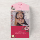 Invitation à un mariage tout-en-un rose magenta +  (Dehors)