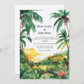 Invitation à un mariage tropical à Bali (Devant / Derrière)