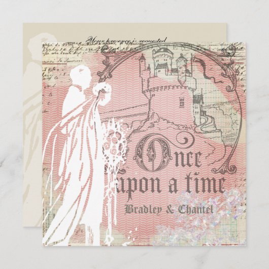 Invitation à un mariage unique avec des harengs ro (Devant / Derrière)