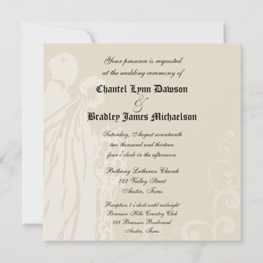 Invitation à un mariage unique avec des harengs ro (Dos)