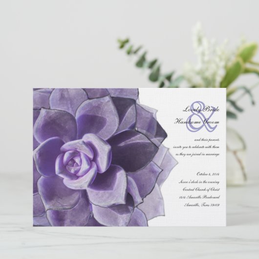 Invitation à un mariage victorien avec Lilac Layer (Debout devant)