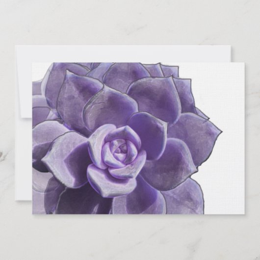 Invitation à un mariage victorien avec Lilac Layer (Dos)