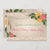 Invitation à un mariage vintage (Devant / Derrière)