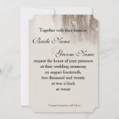 Invitation à un mariage vintage à Niagara Falls (Dos)