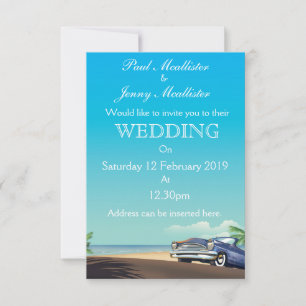 Invitation à un mariage vintage-américain pour aut