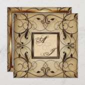 Invitation à un mariage Vintage avec des frissons (Devant / Derrière)