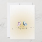 Invitation à un petit Baby shower papillon (Dos)