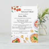 Invitation à un potluck pour une fête de retraite (Debout devant)