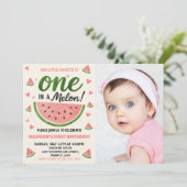 Invitation à un premier anniversaire dans un Melon (Debout devant)