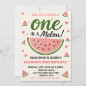 Invitation à un premier anniversaire dans un Melon (Devant)