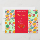 Invitation à un premier anniversaire dans un Melon (Devant)