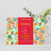 Invitation à un premier anniversaire dans un Melon (Debout devant)