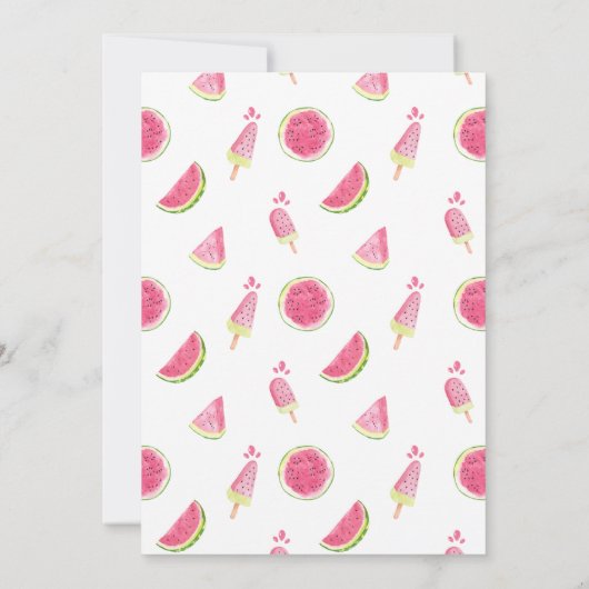 Invitation à un premier anniversaire dans un Melon (Dos)